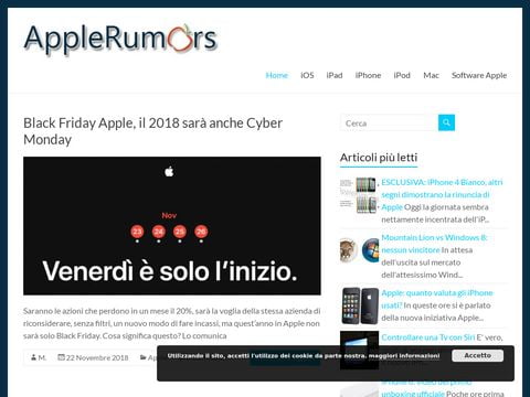 News e Rumors dal mondo Apple