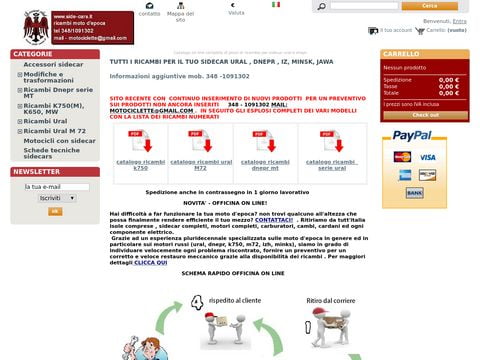 Sidecar e moto d'epoca