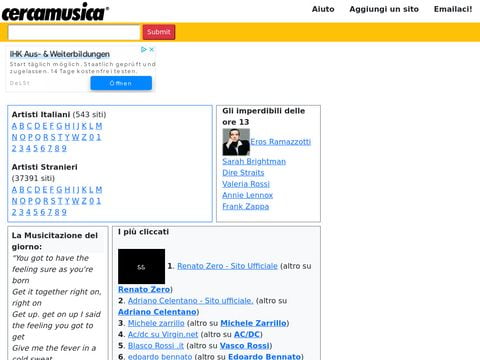 Cerca Musica Motore di ricerca musicale italiano