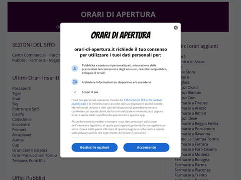 Orari di apertura