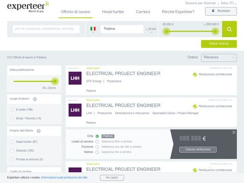 offerte di lavoro padova
