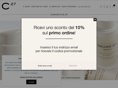 Dermocosmetici: tutto sui Cosmetics 27