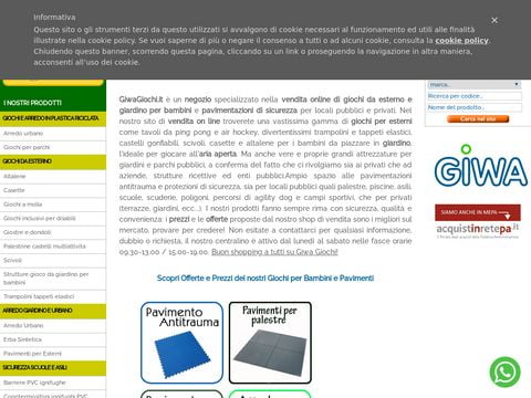 Negozio giochi da giardino e per esterno