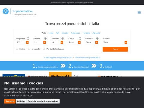 Comparatore di prezzi di gomme