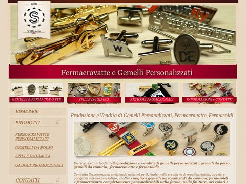 Gemelli personalizzati e fermacravatte