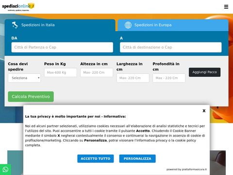 Spedisci online