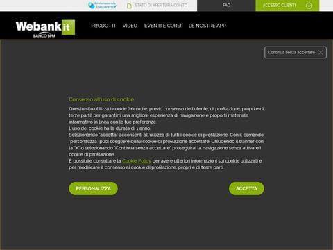Webank banca online: conto deposito