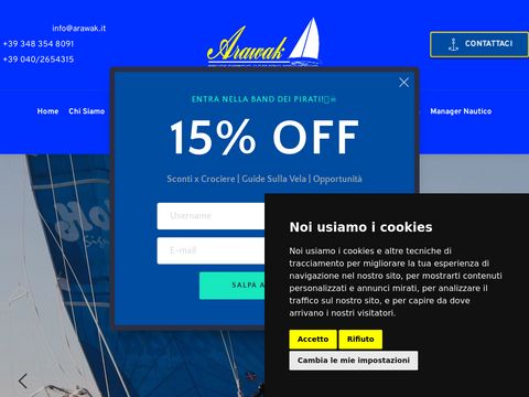 In barca a vela con Arawak