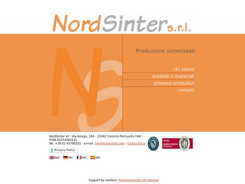 Produzione sinterizzati e sinterizzatori