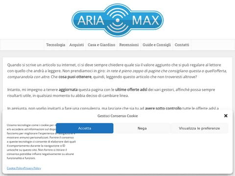 Connessione wifi - Aria