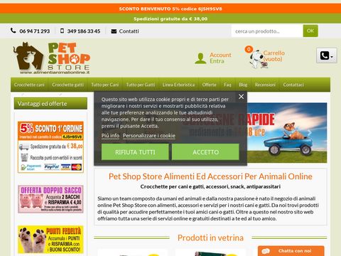 Alimenti ed accessori per animali