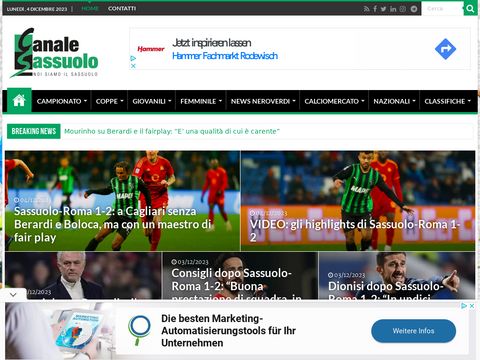 Sassuolo calcio - canalesassuolo.it