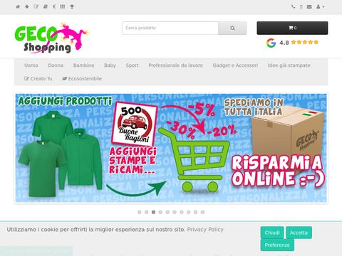 Abbigliamento e gadget – gecoshopping.it