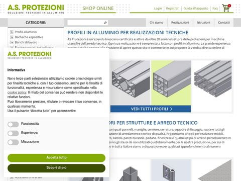 Profili in alluminio in vendita online