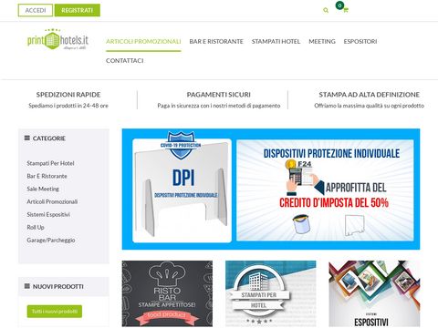 Stampa digitale e offset per hotel