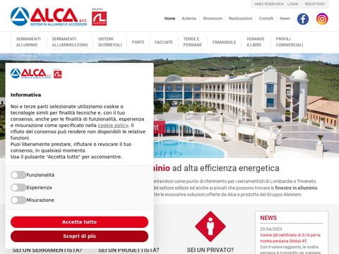 Alca. Distribuzione serramenti in alluminio