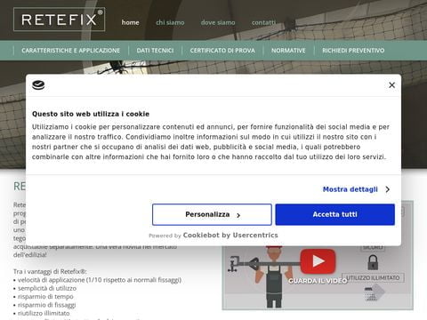Retefix. Sistema di fissaggio reti anticaduta