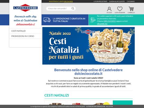 Castelvedere: cesti natalizi e dolci online