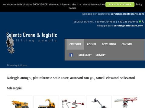Salento Crane: noleggio piattaforme aeree