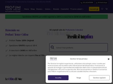 Profumi tester online - profumitesteronline.com
