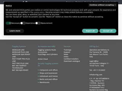 UR Fog - macchina per il fumo