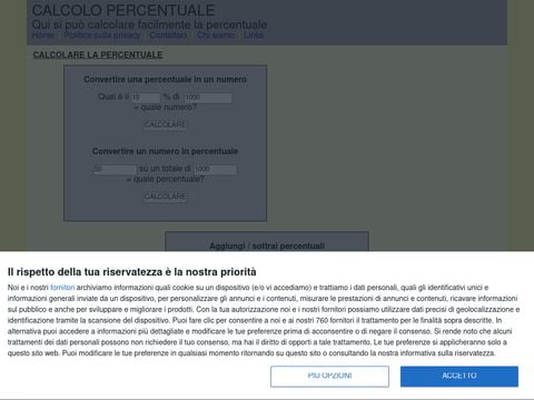Calcolo Percentuale