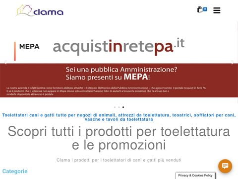 Clama: vendita online di attrezzi da toelettatura