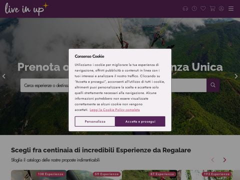 Liveinup – Esperienze da regalare
