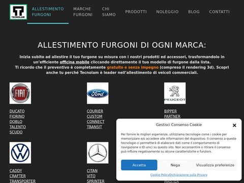 Tecnolam: allestimento per furgoni
