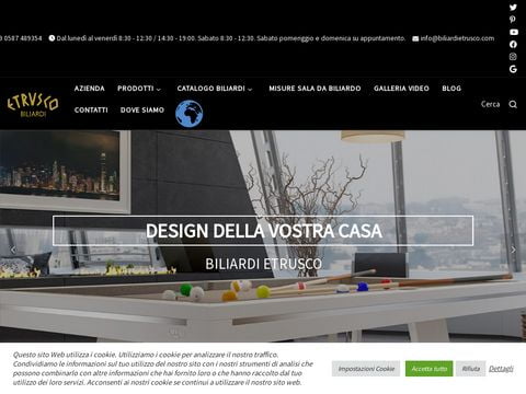 Etrusco: tavoli da biliardo e da pranzo