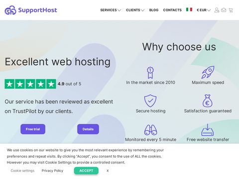 SupportHost hosting professionale