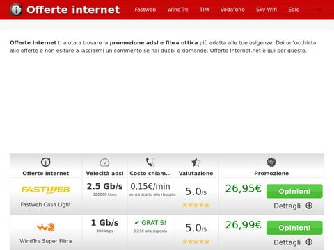 offerteinternet.net - offerte adsl