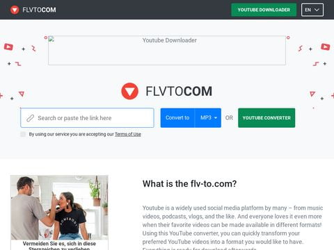 Flvto, convertitore YouTube