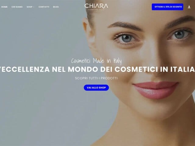 Sito web realizzato per Chiara Cosmetics Italia