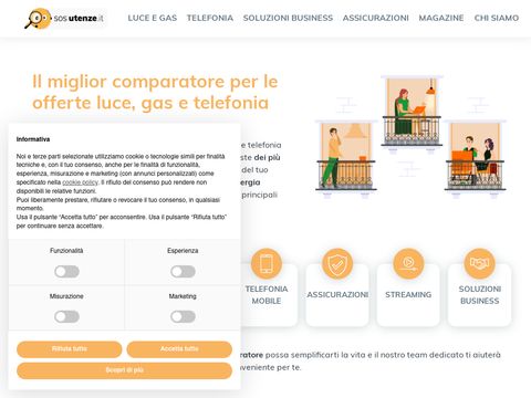 Confronto tariffe Luce Gas Telefono SOSutenze