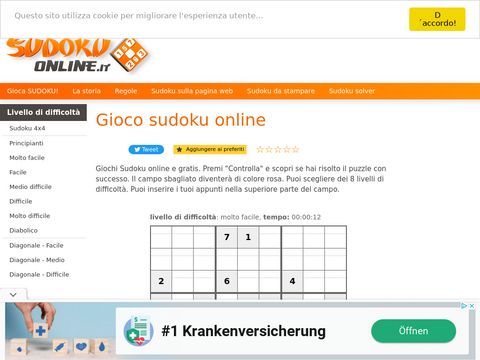 Gioca Sudoku online gratis
