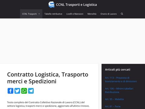Contratto Trasporti e Logistica
