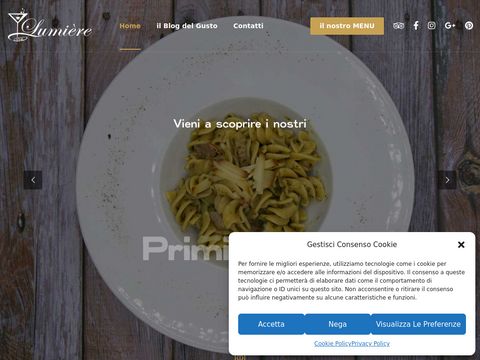 Lumiere: caffetteria, ristorante e pizzeria