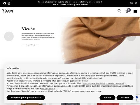 Toosh: sciarpe e stole in cashmere Made in Italy