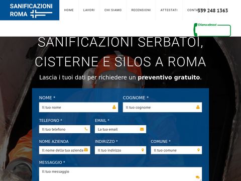 Sanificazione cisterne e serbatoi Roma