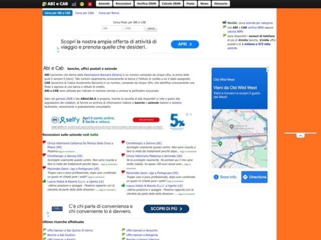 Trova ABI e CAB Banca