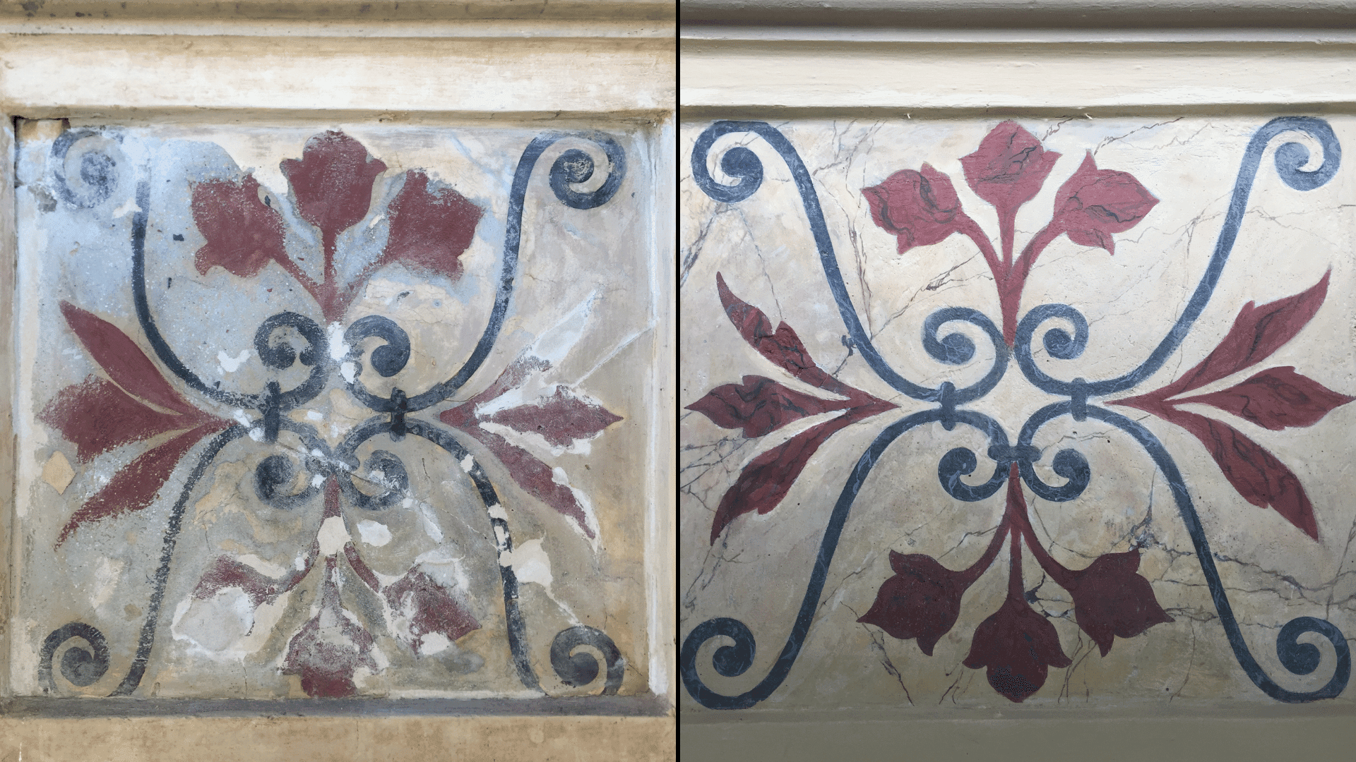 Restauro facciate storiche con decorazioni Torino