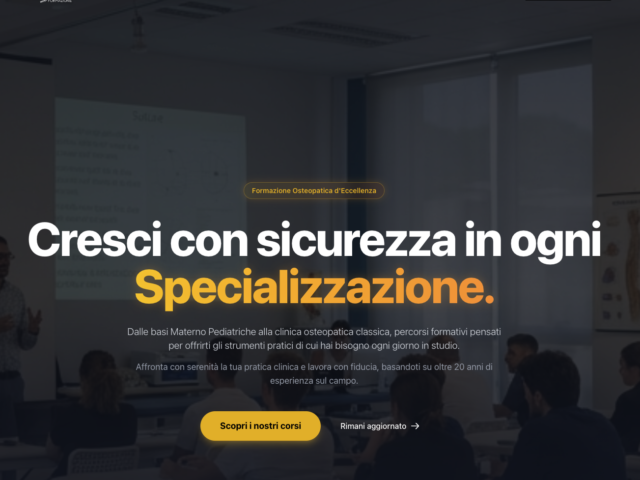 landing page del sito Osteopaty.it