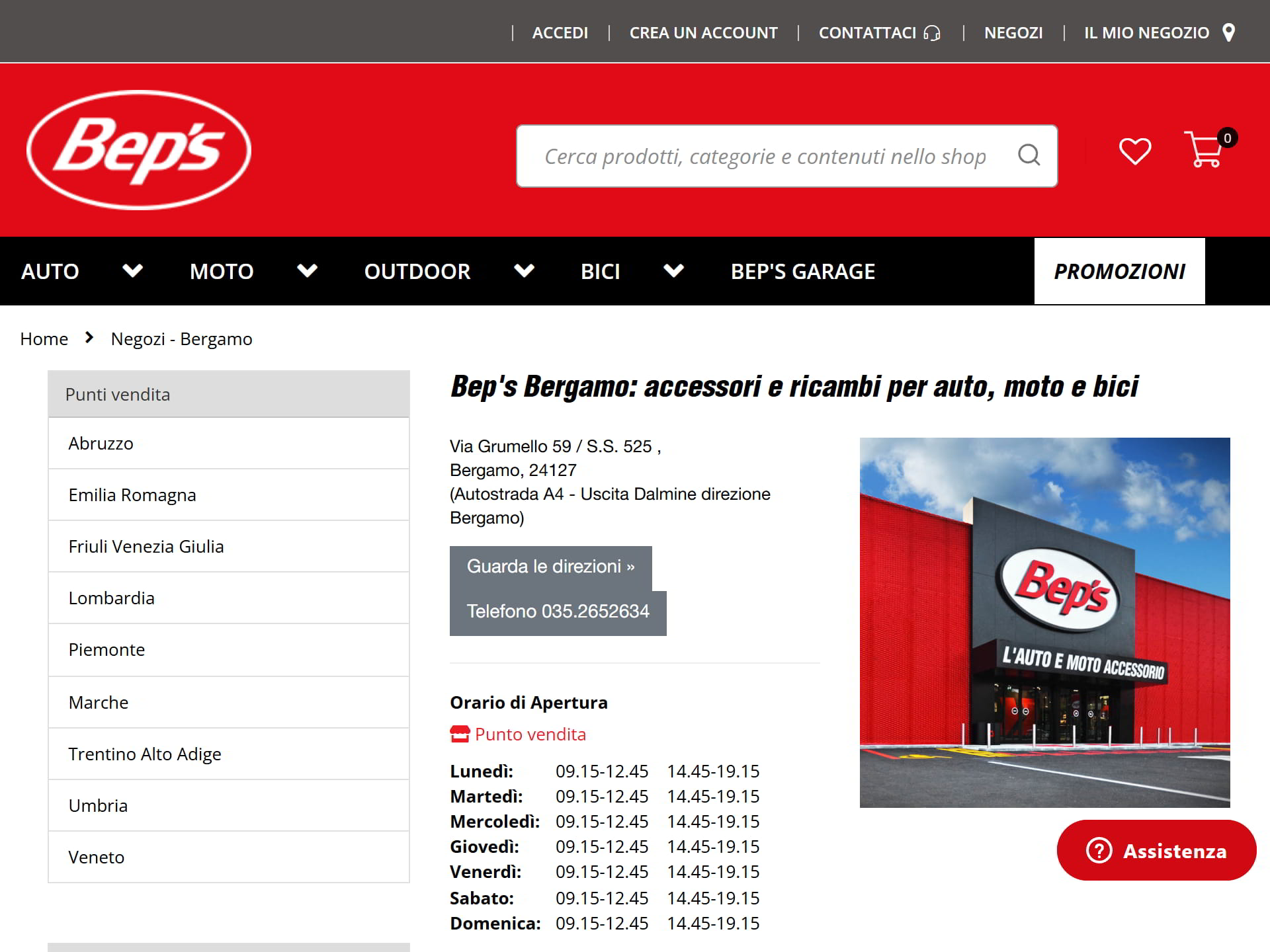 Bep's Bergamo: accessori auto e moto