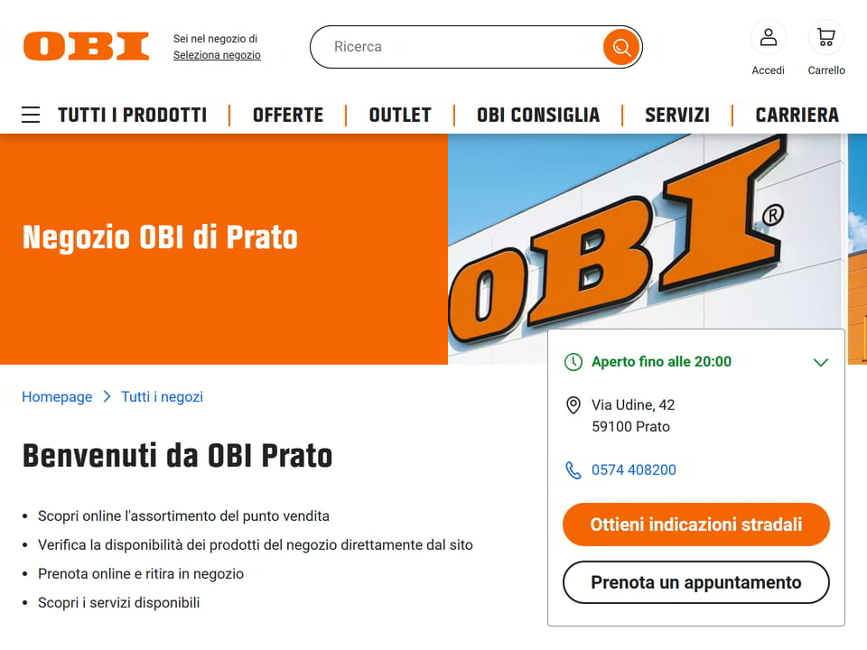 OBI Prato: fai da te, casa e giardino
