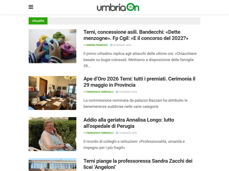 UmbriaON: notizie online dall’Umbria