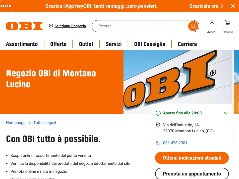 OBI Montano Lucino – Fai da te, casa e giardino