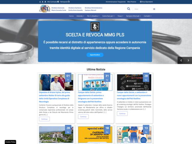 Azienda Sanitaria Locale Avellino – Servizi