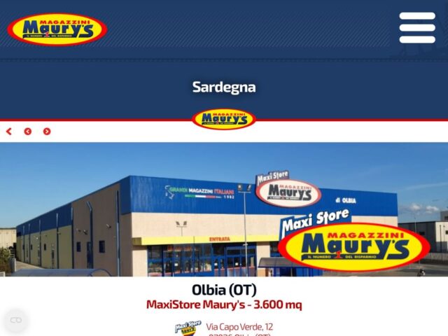 Maury's Olbia – MaxiStore, orari e servizi