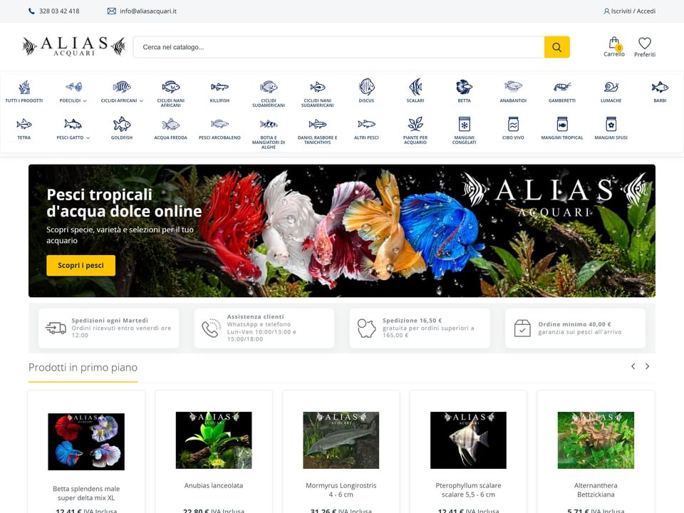 Alias Acquari – Pesci tropicali online
